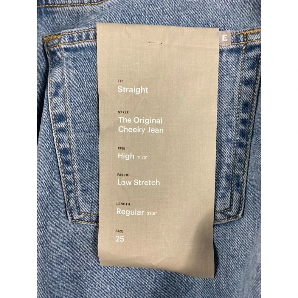 NWT Everlane The Original Cheeky Jeans Women Sz 25 Organic Cotton High Rise